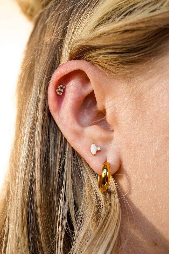Trinity Zirconia Flat Back Stud