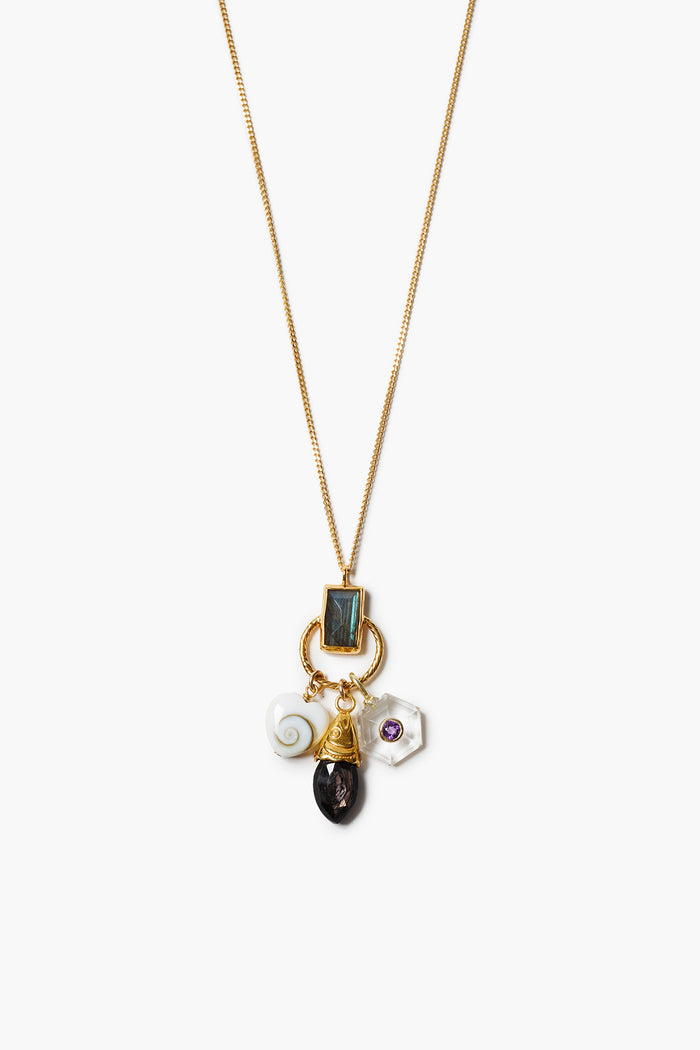 Trio Charm Necklace Multi