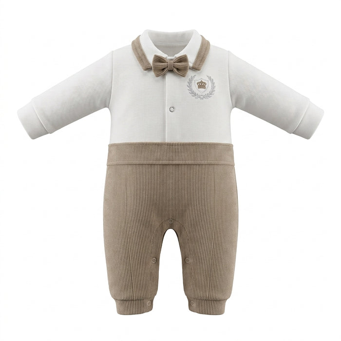 Two Girls Baby Gentleman Bow Tie Romper