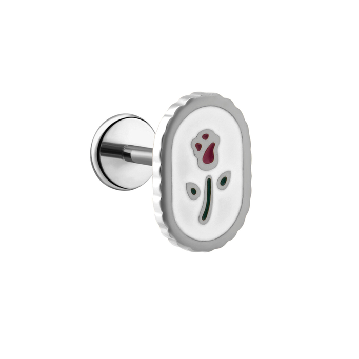 Vintage Rose Flat Back Stud