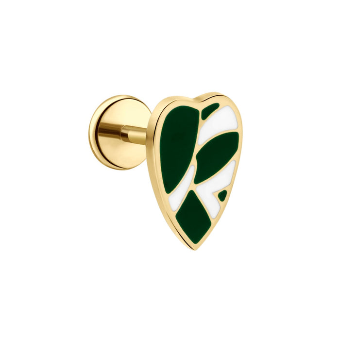 White Philodendron Flat Back Stud