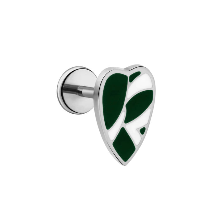 White Philodendron Flat Back Stud