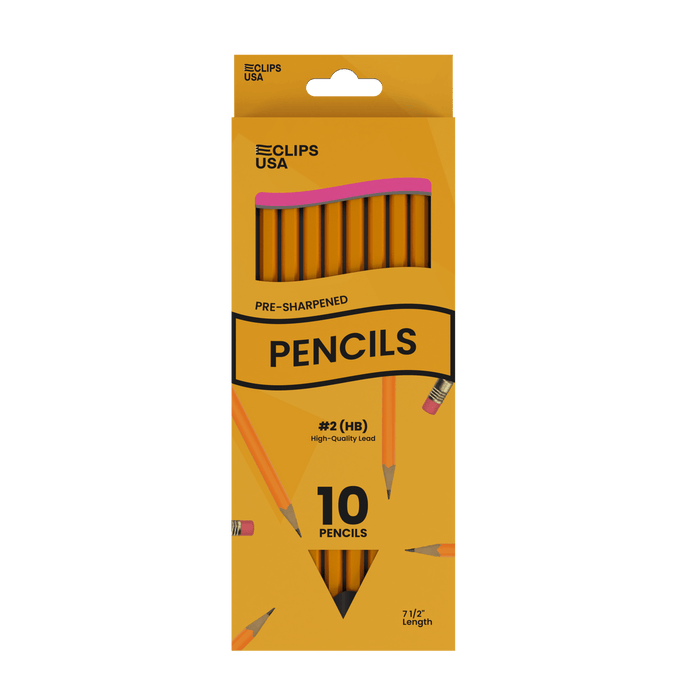 Wholesale #2 Pencils - Pre-Sharpened 10 Pack - Bulk Case with 80 Packs - 800 Total Pencils