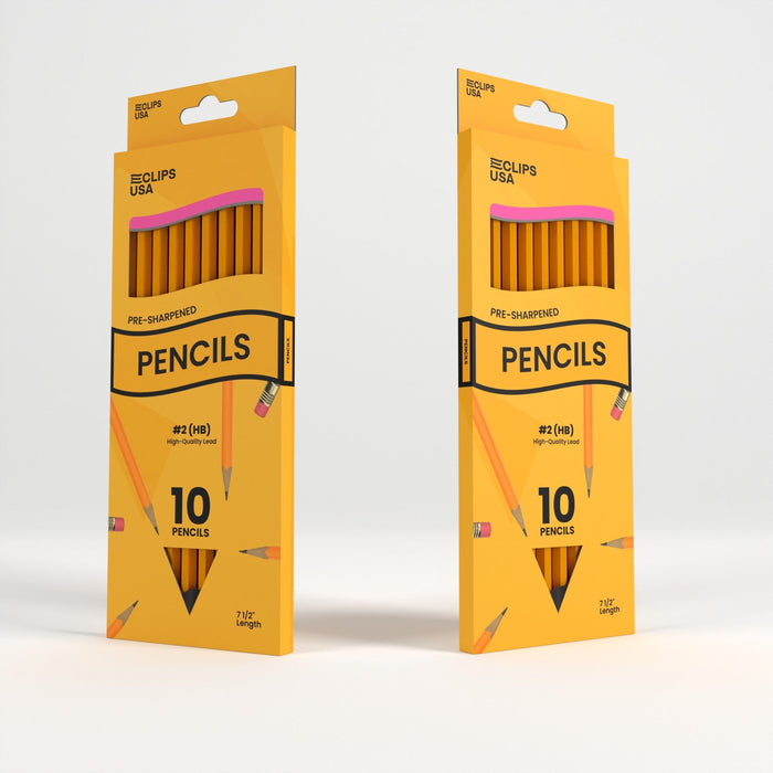 Wholesale #2 Pencils - Pre-Sharpened 10 Pack - Bulk Case with 80 Packs - 800 Total Pencils