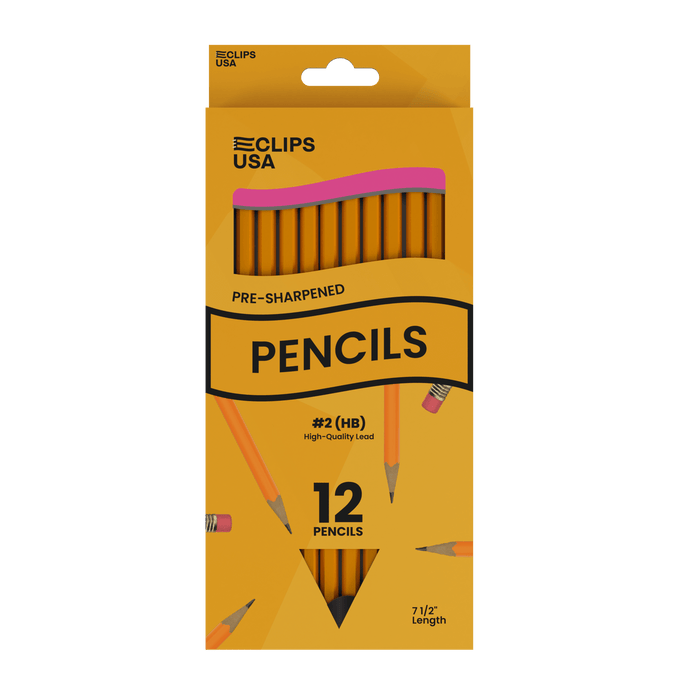 Wholesale #2 Pencils - Pre-Sharpened 12 Pack - Bulk Case with 80 Packs - 960 Total Pencils