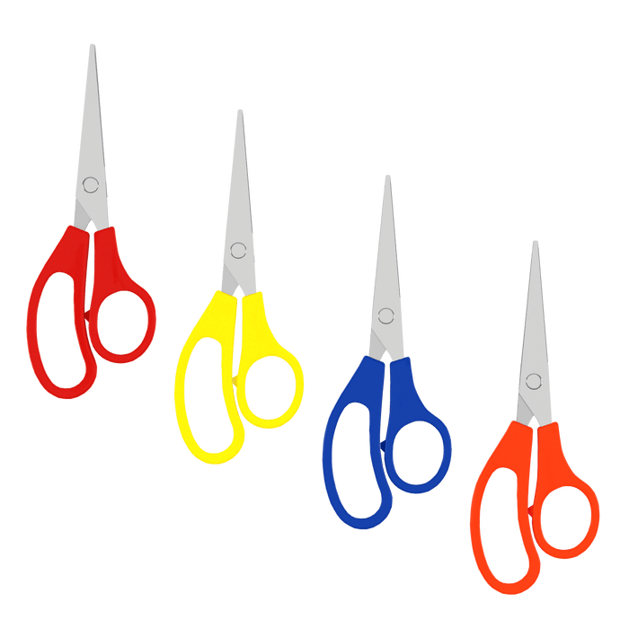 Wholesale 5" Scissors in Assorted Colors - Stainless Steel - Bulk Case of 500 Scissors