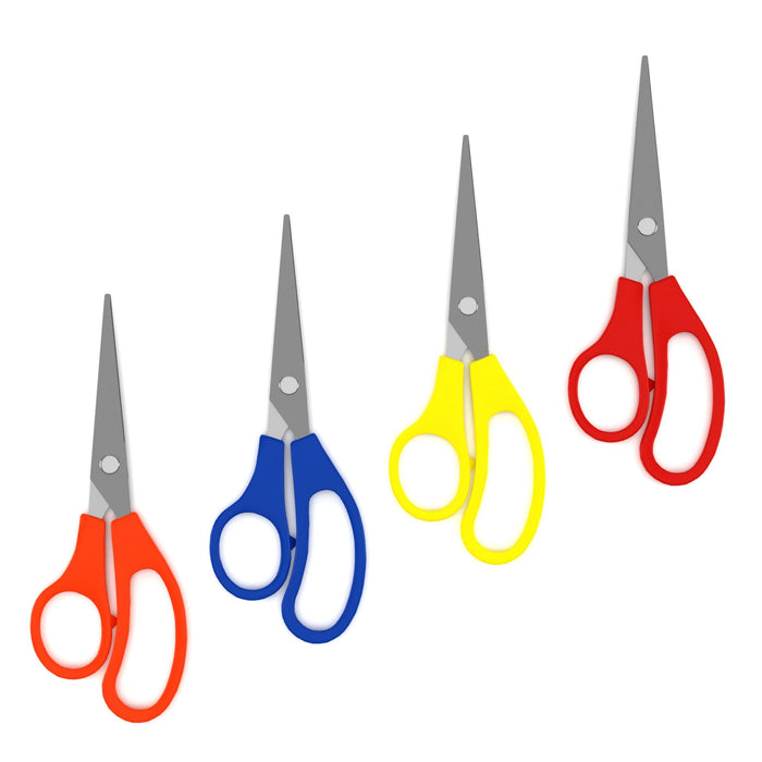 Wholesale 5" Scissors in Assorted Colors - Stainless Steel - Bulk Case of 500 Scissors