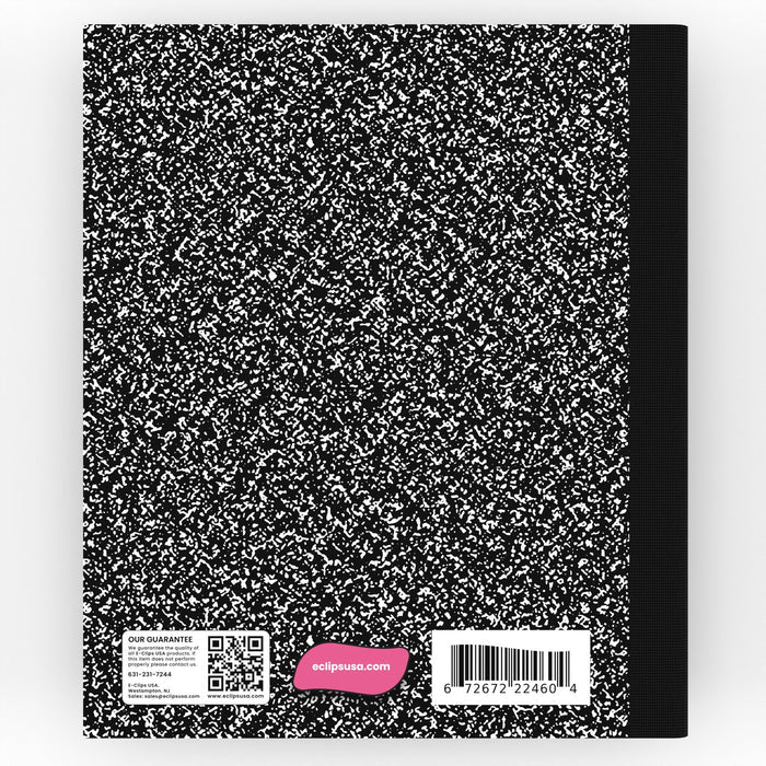 Wholesale College Ruled Composition Notebooks in Black - Bulk Case of 48 Notebooks