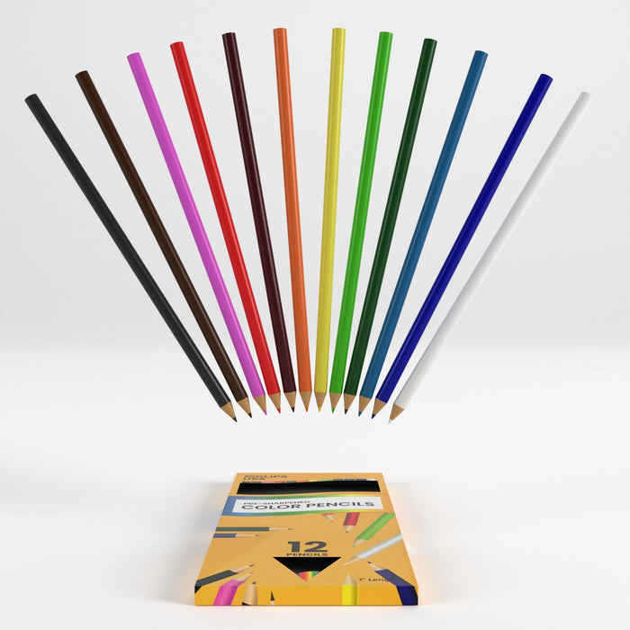 Wholesale Colored Pencils - Pre-Sharpened 12 Pack - Bulk Case of 72 Packs - 864 Total Pencils