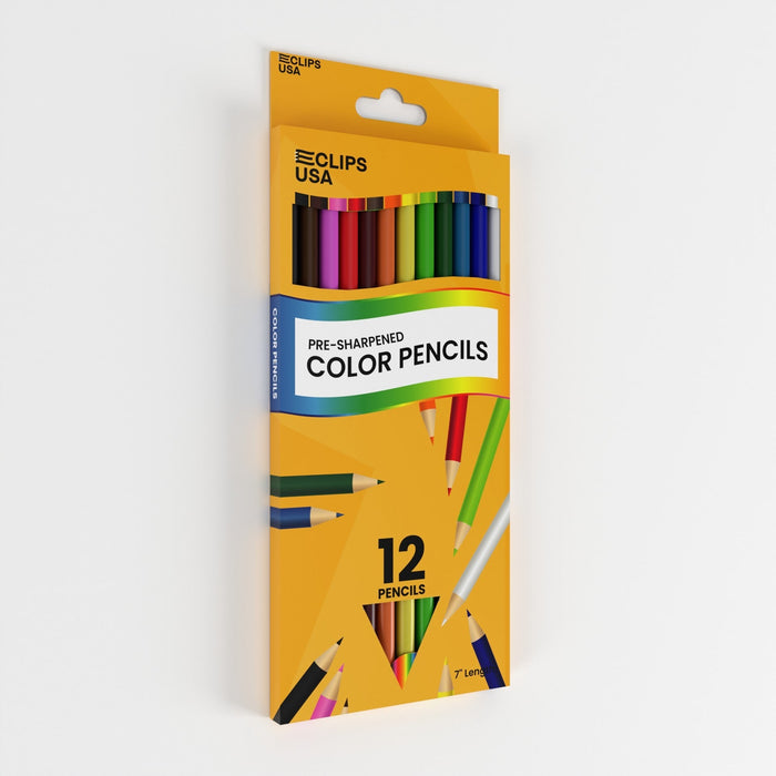 Wholesale Colored Pencils - Pre-Sharpened 12 Pack - Bulk Case of 72 Packs - 864 Total Pencils