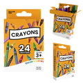 Wholesale Crayons for School Kids in a 24 Pack - Bulk Case of 48 Packs - Total of 1152 Crayons