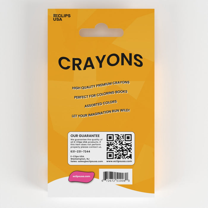 Wholesale Crayons for School Kids in an 8 Pack - Bulk Case of 72 Packs - Total of 576 Crayons