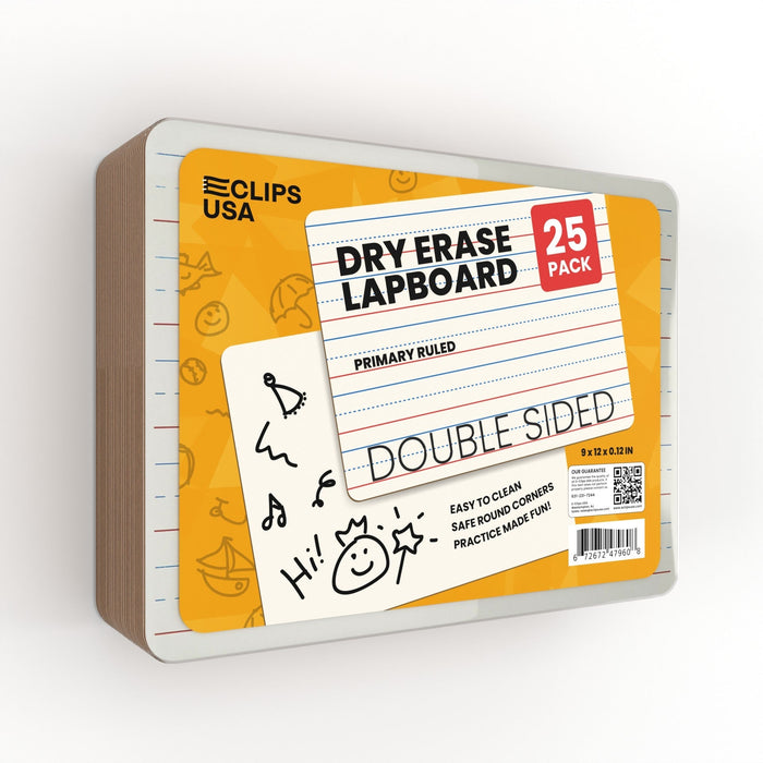 Wholesale Dry Erase Board for Students - 9 x 12 Inches - Primary Ruled - Bulk Pack of 25