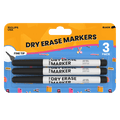 Wholesale Dry Erase Markers - Fine Tip - 3 Pack in Black - 36 Packs in a Case - 108 Total Markers