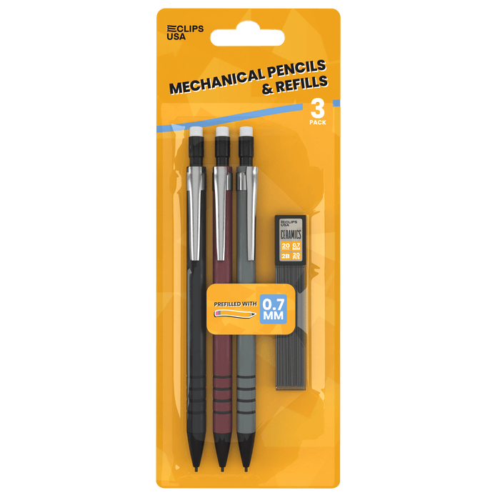 Wholesale Mechanical Pencils with Lead Refills - 3 Pack - Bulk Case of 48 Packs - 144 Total Mechanical Pencils