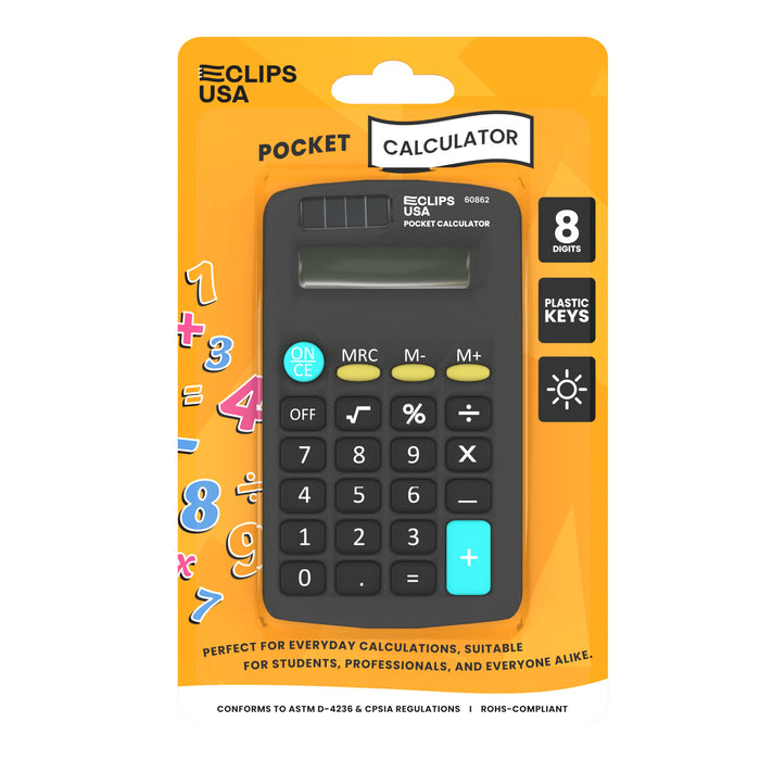 Wholesale Pocket Calculators for Back to School Students - Bulk Case of 36 Calculators