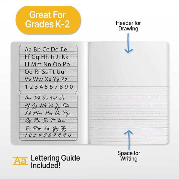 Wholesale Primary Composition Notebooks for Grades K-2 | 100 Sheets - Bulk Case of 48