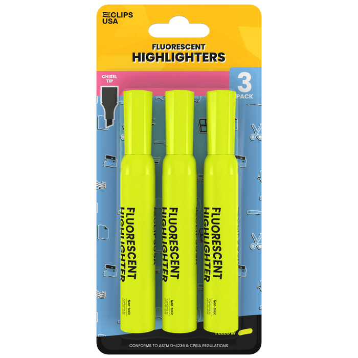Front facing image of Fluorescent Highlighter Pen.