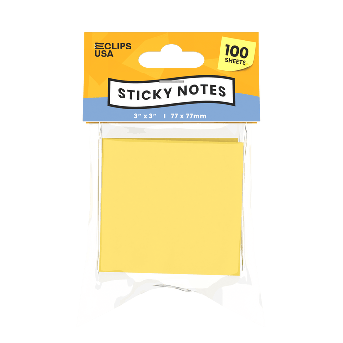 Wholesale Yellow Sticky Notes - 3 X 3 Inches - 100 Sheets Per Pad - Bulk Case of 60 Pads