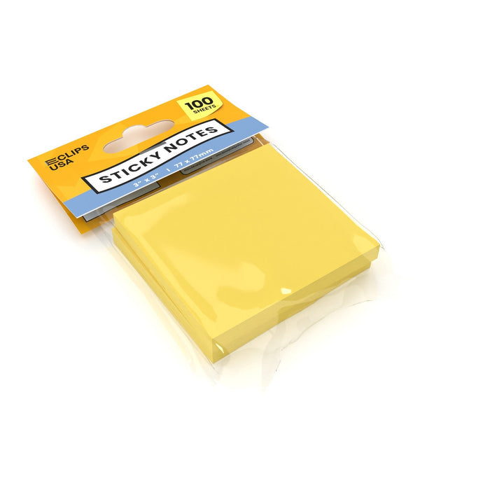 Wholesale Yellow Sticky Notes - 3 X 3 Inches - 100 Sheets Per Pad - Bulk Case of 60 Pads