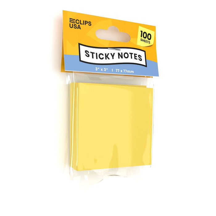 Wholesale Yellow Sticky Notes - 3 X 3 Inches - 100 Sheets Per Pad - Bulk Case of 60 Pads