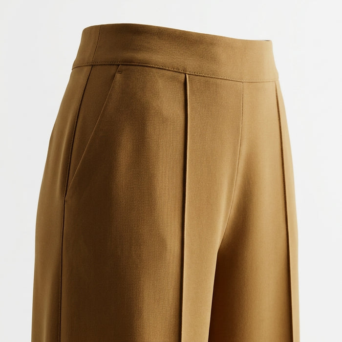 Wide Leg Pants With High Rise Waist