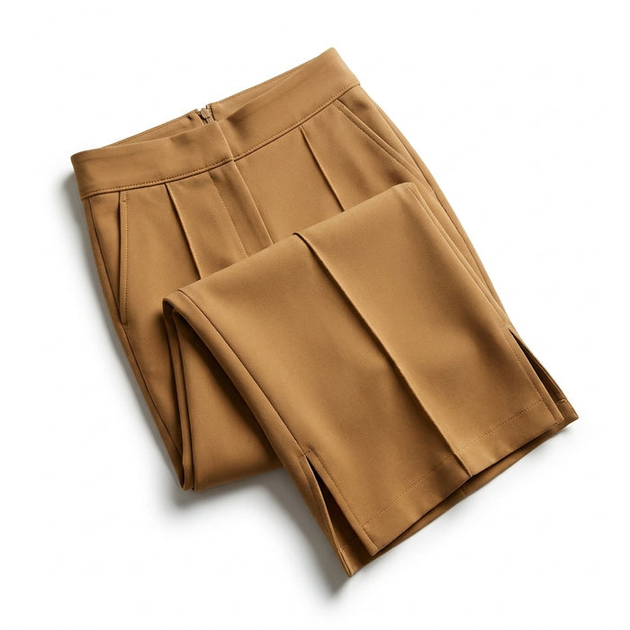 Wide Leg Pants With High Rise Waist