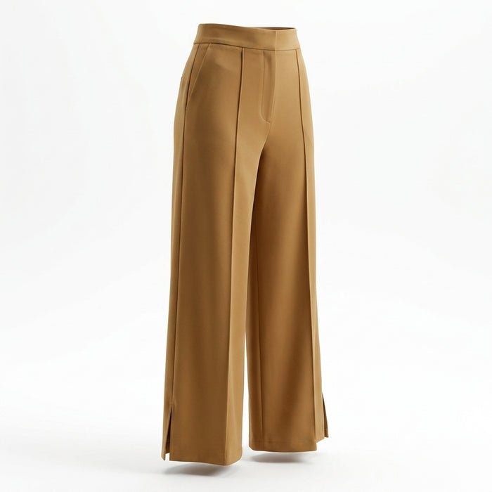 Wide Leg Pants With High Rise Waist