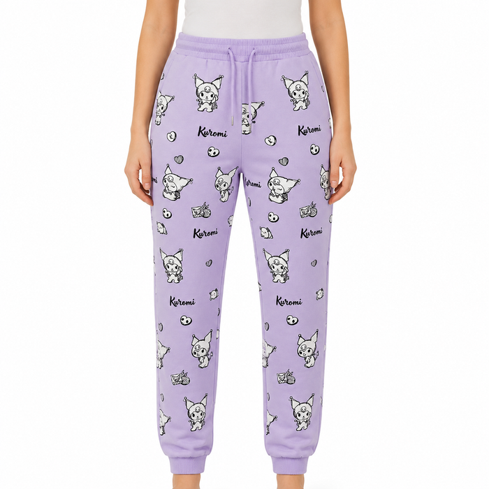 Woman Character Print Jogger Pants