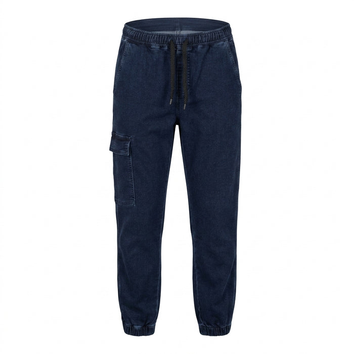 Men Denim Cargo Jogger Pants