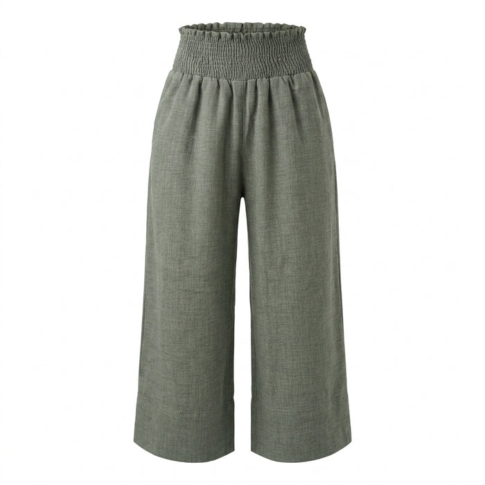 Girls Elastic Waist Wide Leg Pants