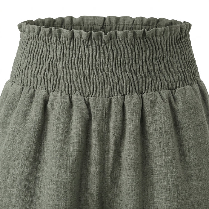 Girls Elastic Waist Wide Leg Pants