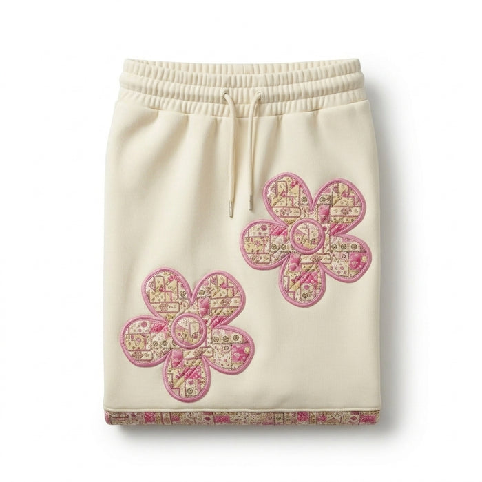 Girls Floral Patch Wide Leg Pants