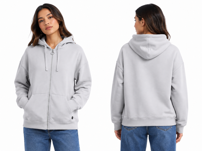 Woman Full Zip Hoodie With Hood