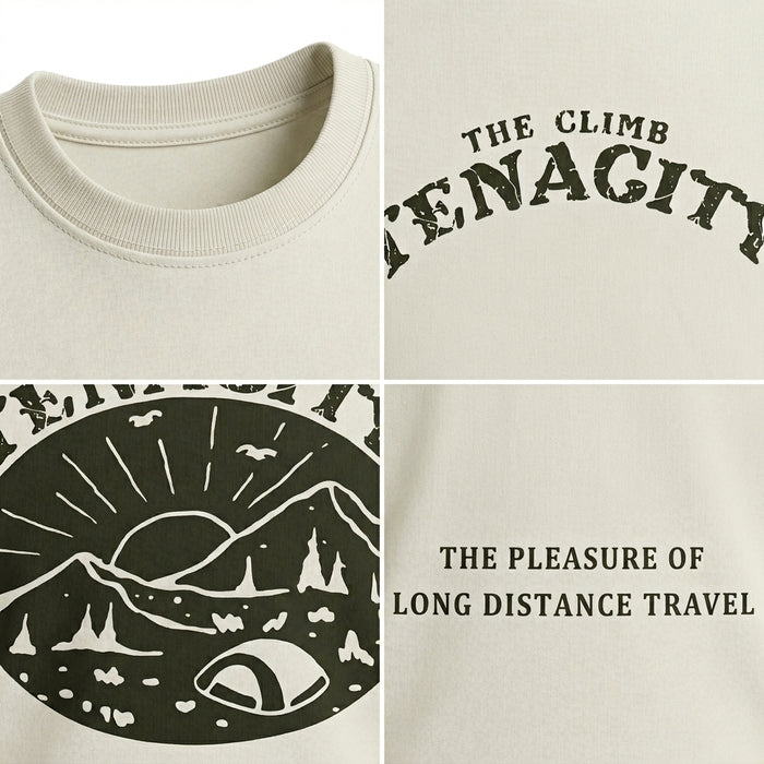 Girls Graphic Short Sleeve T Shirt With Outdoor Print