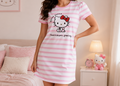 Girls Hello Kitty Striped Nightdress