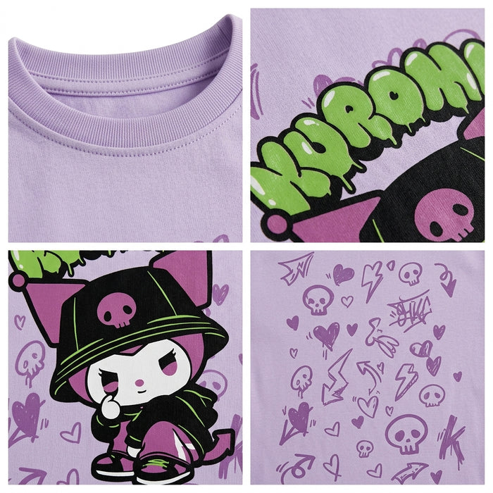 Sanrio Girls Kuromi Graphic Long Sleeve T Shirt