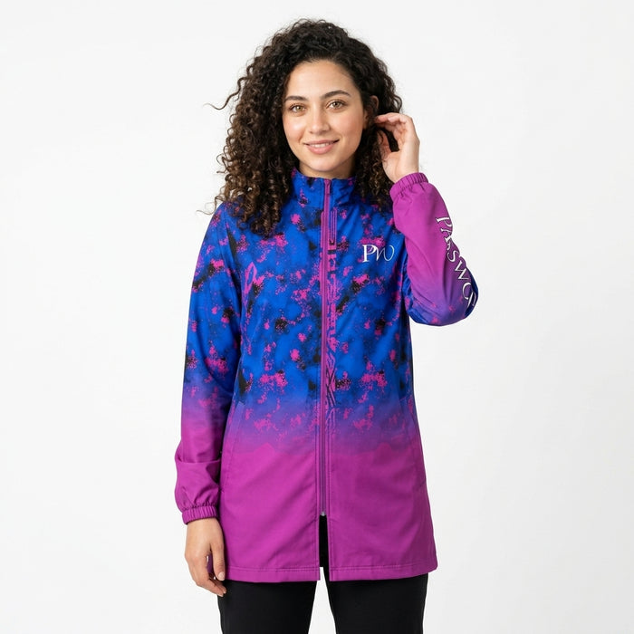 Girls Ombre Zip Front Hooded Jacket