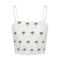 Girls Palm Tree Print Crop Camisole Top