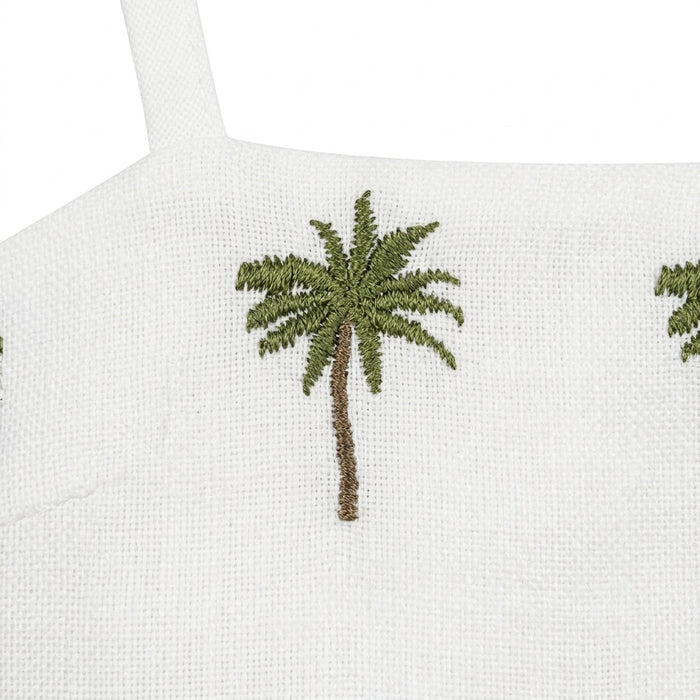 Girls Palm Tree Print Crop Camisole Top