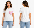 Woman Short Sleeve T Shirt With Decorative Front Pocket
