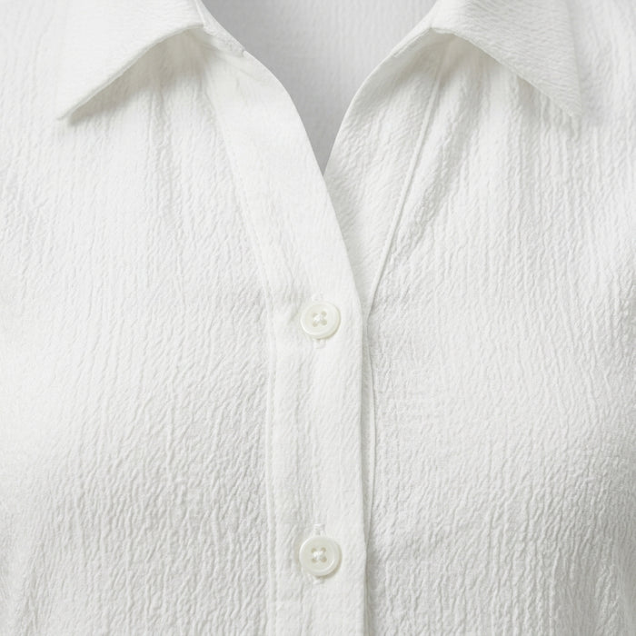 Girls Sleeveless Collared Button Front Top