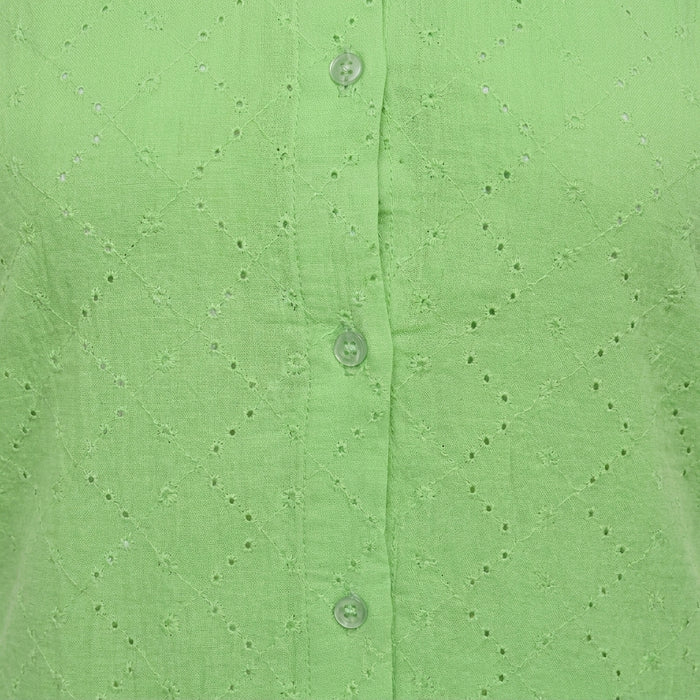 Girls Sleeveless Eyelet Shirt Dress
