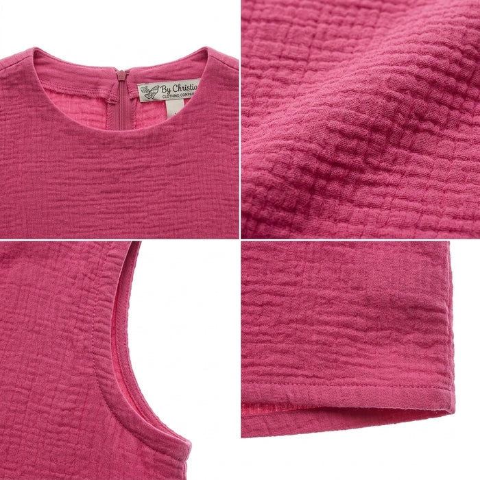 Girls Sleeveless Textured Top