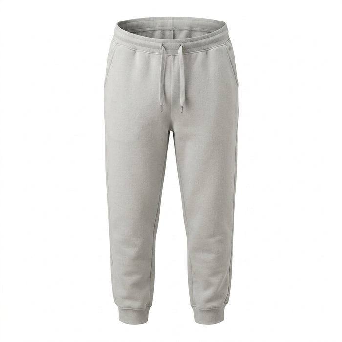 Men Solid Fleece Jogger Pants With Drawstring Waist