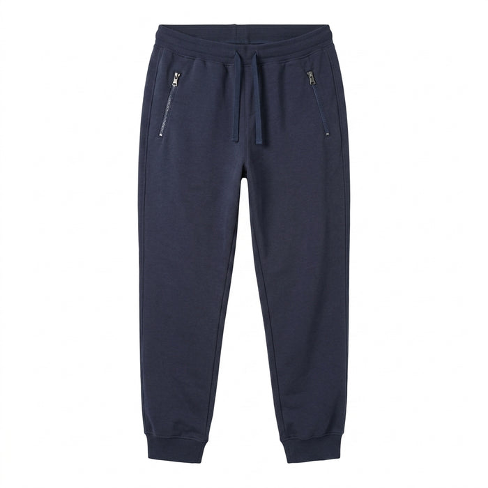 Men Solid Jogger Sweatpants With Zipper Pockets