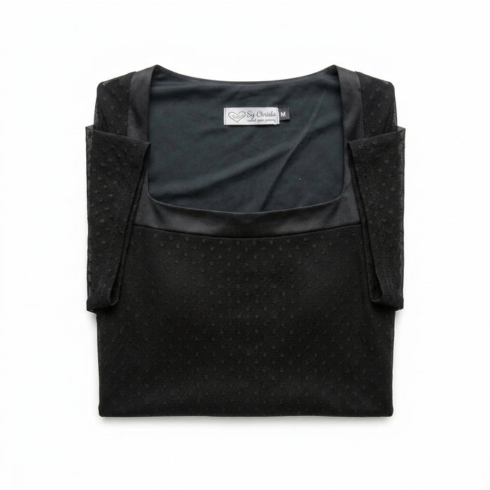 Girls Textured Cap Sleeve Top