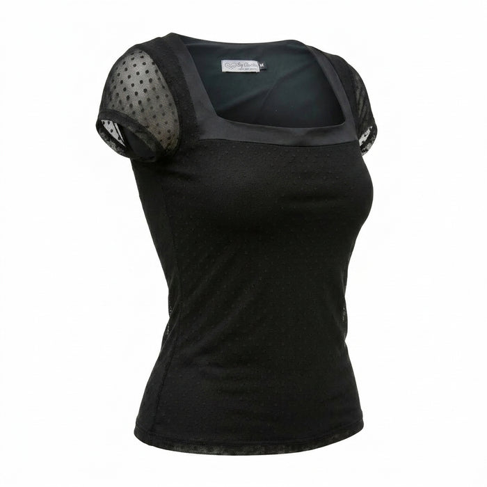 Girls Textured Cap Sleeve Top
