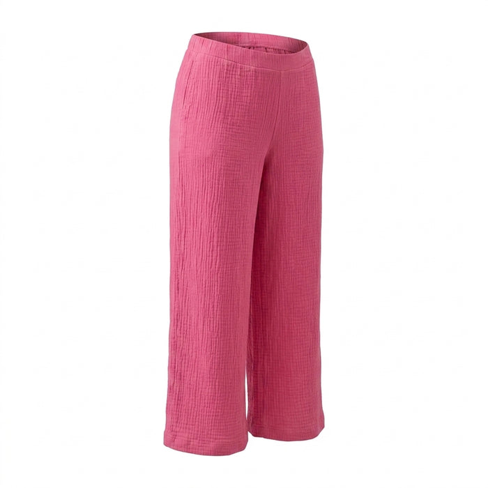 Girls Textured Wide Leg Pants