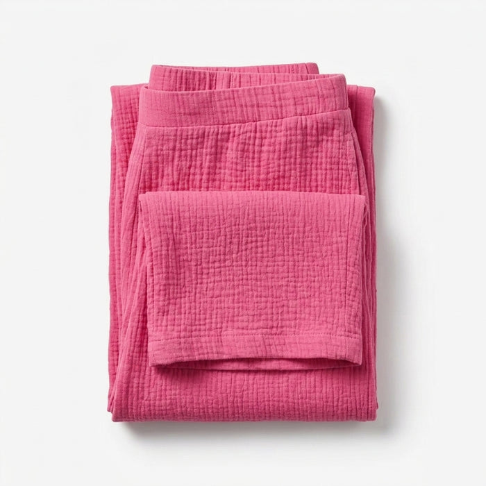 Girls Textured Wide Leg Pants